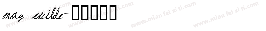 may wilde字体转换